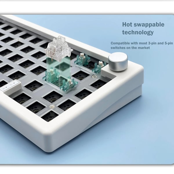 Mekaniskt tangentbord kit hot-swappable bluetooth 2.4G trådlöst RGB bakgrundsbelyst packning struktur tangentbord