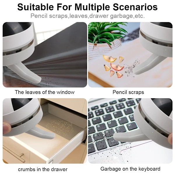 Skrivebord Støv Støvsuger Med Clean Brush For Cleaner USB Lading