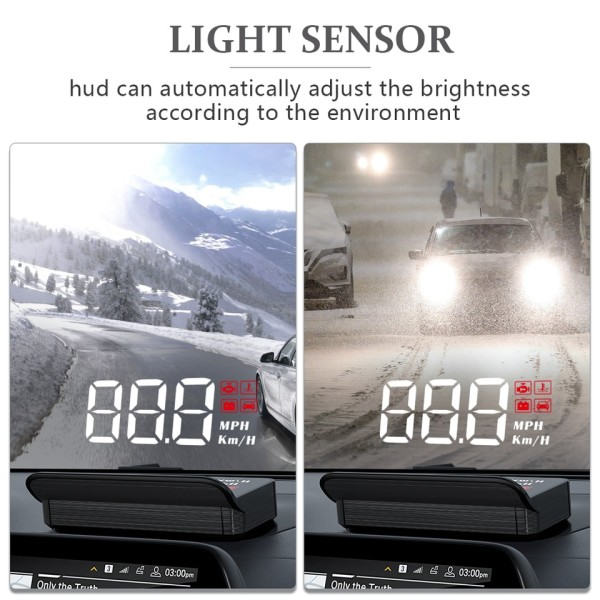 GPS Head-Up Display Auto Elektronikk HUD Projektor Display Digital Bil Speedometer Tilbehør