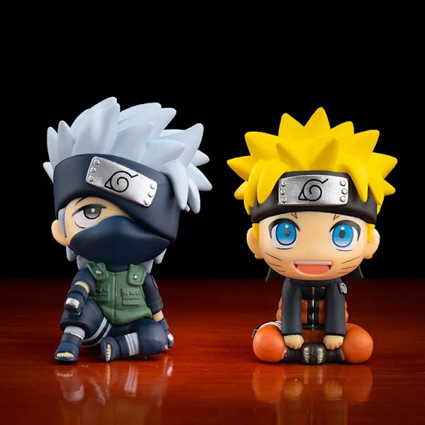 Anime Figur Uzumaki Naruto Kakashi Uchiha Sasuke Itachi Søte Leker Q Figurals Action Figurine Modell