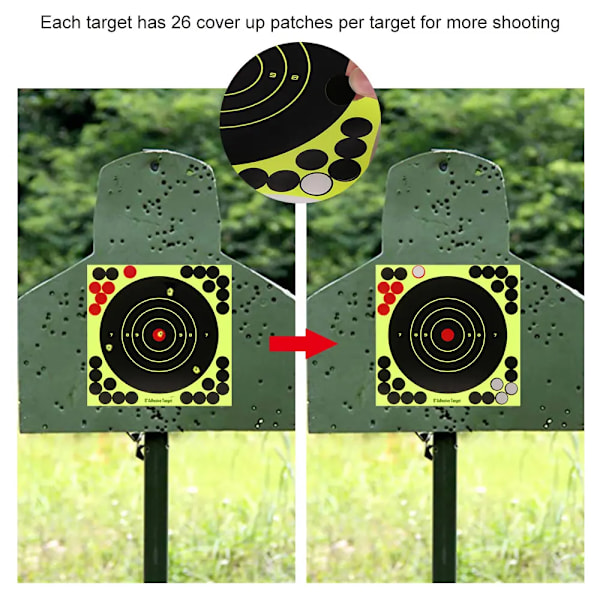 10 stykker Splash Blomst Target 8-tommers Lim Reaktivitet Target Klistermerker Lettvekt Shoot Target