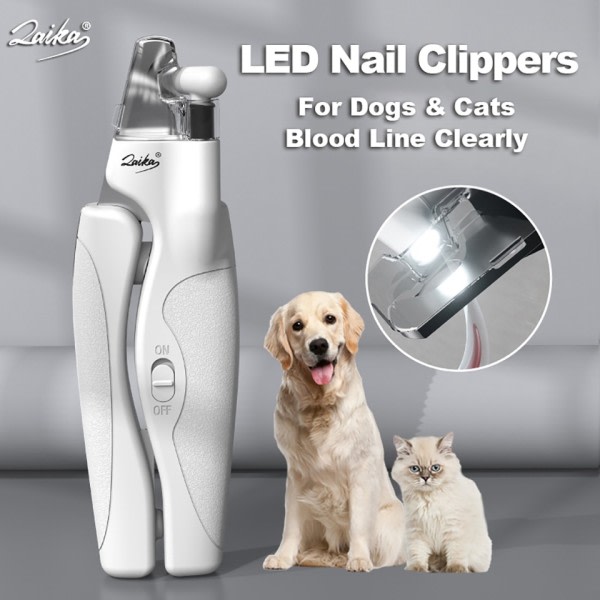 LED husdjur nagelklippare katter klor blod lina sax hund nageltrimmer skötsel klippare för djur husdjur