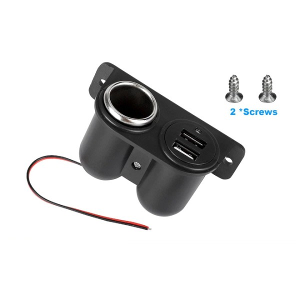 Usb Porte Socket DC 5V Dobbelt 3.1A Oplader Indbygget Bil Camper Multi Stik Port Adapter Oplader