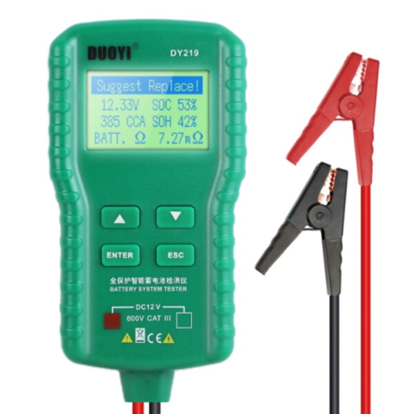 Bärbar 12V Bil Batteri Ladd Tester