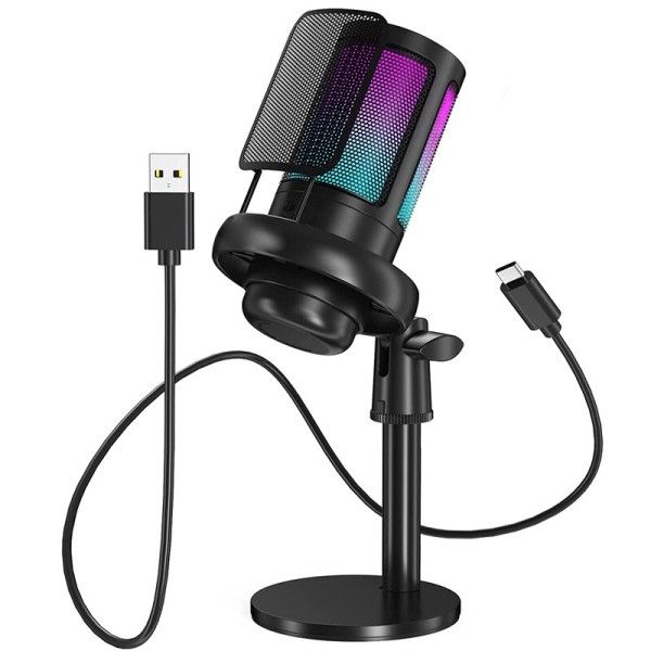 USB Mikrofon Studio Professionell Kondensator Mikrofon för PC Dator Inspelning