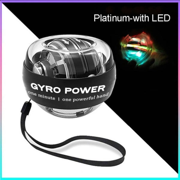 LED Gyroscopic Powerball Autostart Range Gyro Power Wrist Ball Arm Hand Muscle Force Trainer Fitness Utrustning