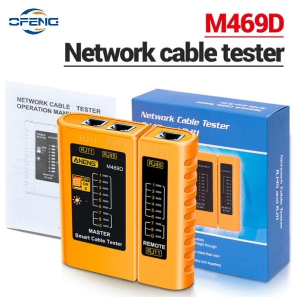 Kaapeli lan testeri verkko kaapeli testeri RJ45 RJ11 RJ12 CAT5 UTP LAN kaapeli testeri verkko työkalu