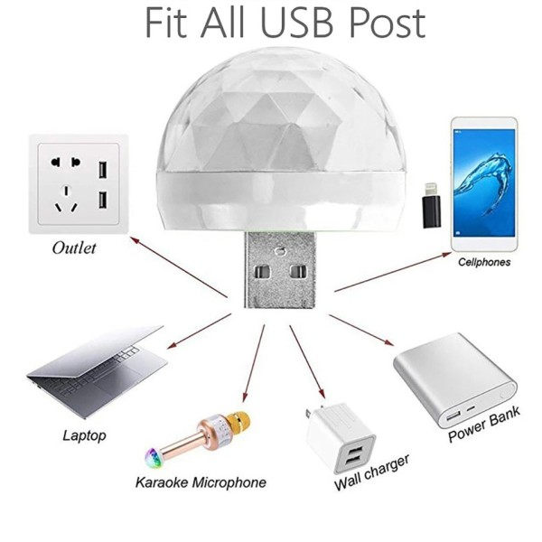 Led Apple USB auto USB Ambient Light DJ RGB Mini värillinen musiikki ääni liitäntä loma bileet ilmapiiri
