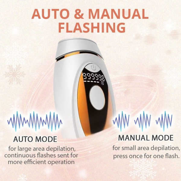 Epilator LCD Laser Hårfjerning Smertefri Permanent Fotopilering Trimmer Elektrisk Depilator