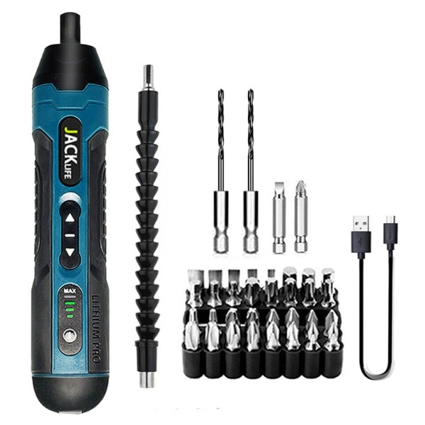 Trådløs Elektrisk Skruetrækker Genopladelig 1300mah Lithium Batteri Mini Drill 3,6V El Værktøj Sæt