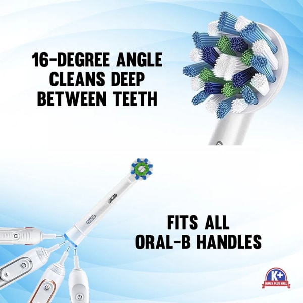16 kpl harja päät täyttö Braun sähköiseen hammasharjaan päiden vaihto