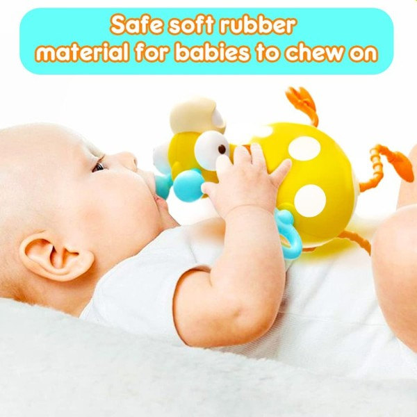 Montessori Baby Sensor Leksaker Silicon Drag Snöre Aktivitet Giraff Leksak Vridning Clockwork Neck Rese leksaker för småbarn