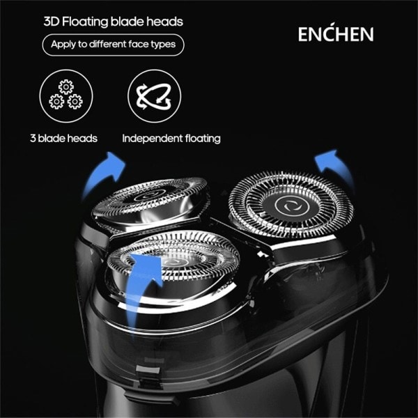Blackstone 3D Elektrisk Rakapparat Rakapparat För Män IPX7 Vattentät Våt & Dry Dual Use LCD Display Ansikte Skägg Rakning Rakhyvel