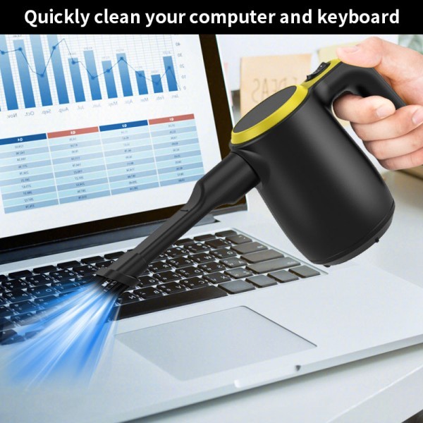 500W komprimeret luft, høj tryk luft duster blæser computer tastatur rens