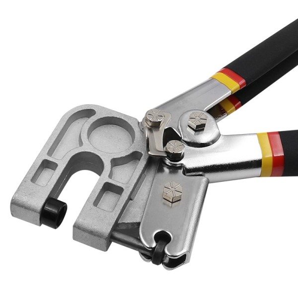 Högkol stål Dubb Crimper Punch Lås Enkel TPR Handtag Köl Fästning Tång Plat Munn Metal Tång