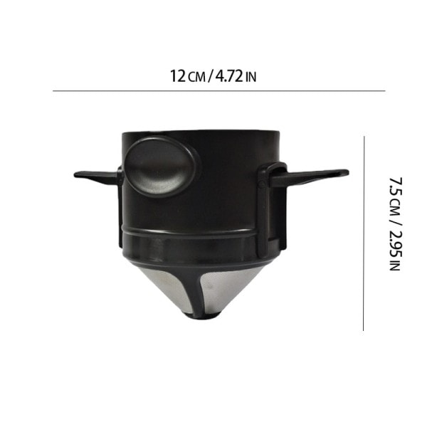 Sammenklappelig Kaffe Filter Bærbar Rustfrit Stål Dryp Kaffe Te Holder Tragt
