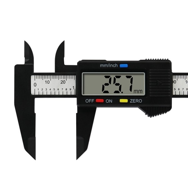 150 mm Elektronisk Digital Caliper Carbon Fiber Dial Vernier Caliper Måler Mikrometer Måle verktøy
