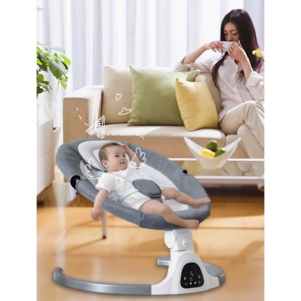 Rocking Baby Säng Elektrisk Lyx Elektrisk Swing Shaker Låtstol Baby Auto Swing stol