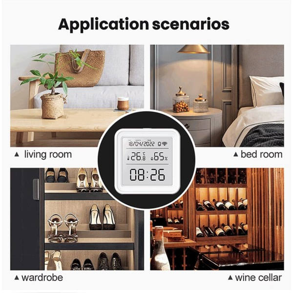 Smart Temperatur Och Fuktighet Sensor APP Fjärr Monitor