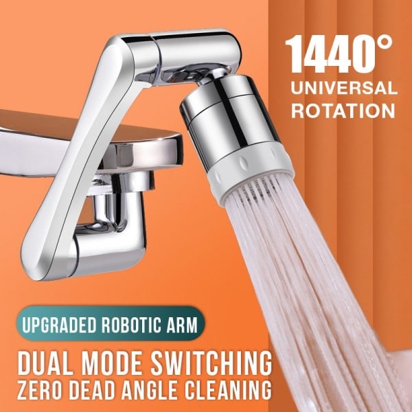 Rustfritt stål Universal 1080 °Swivel Robotic Arm Swivel Extension Kran Aerator