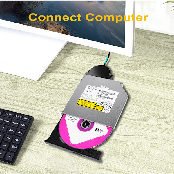 USB 2.0 SATA kabel CD/DVD-ROM enhet kabel optisk drivrutin adapter kabel