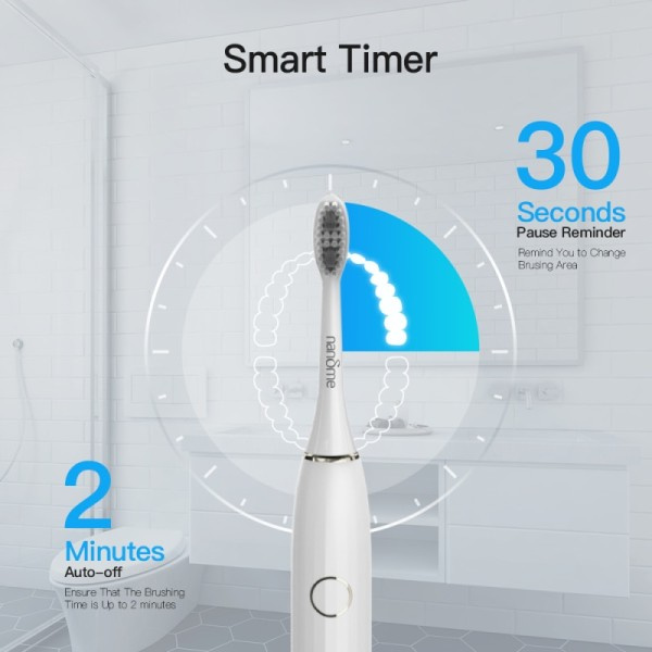 Smart Sonic Elektrisk Tandbørste Vandtæt Mikro Vibration Deep Cleaning Whitener