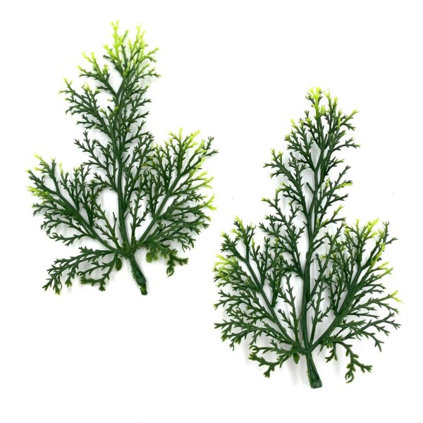 5 stk jul grøn fyr nåle kunstig blomst falsk plante