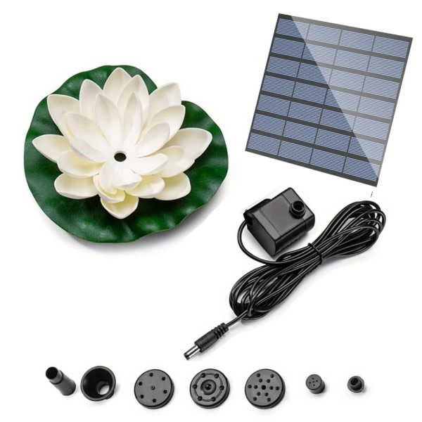 Mini Lotus Solar vatten fontän damm dekoration vattenfall fontän