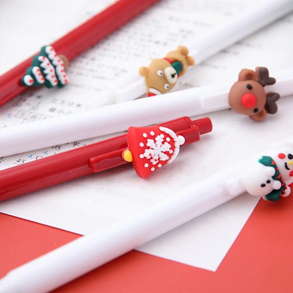 30 bitar Gel penna jul press penna tecknad söt jul present