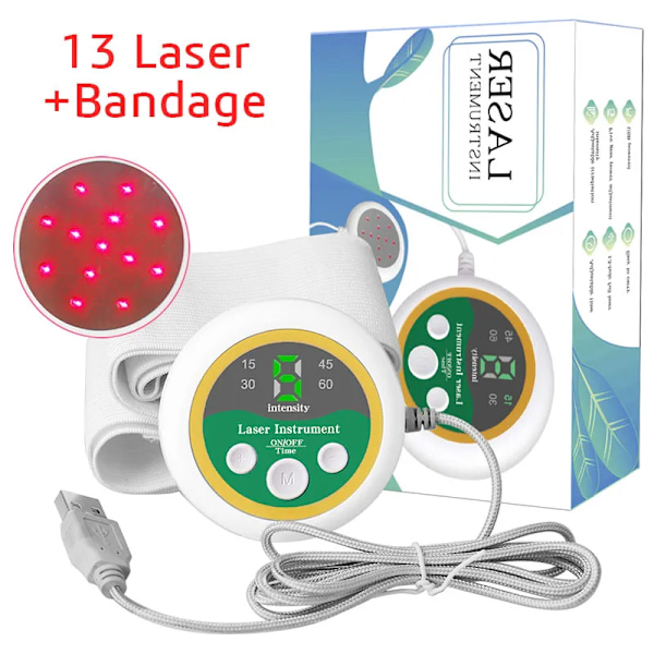 Smart Helse Lavt Nivå 13 Laser terapi Hypertensjon Diabetiker Anti-inflammatorisk Behandling Fysioterapi