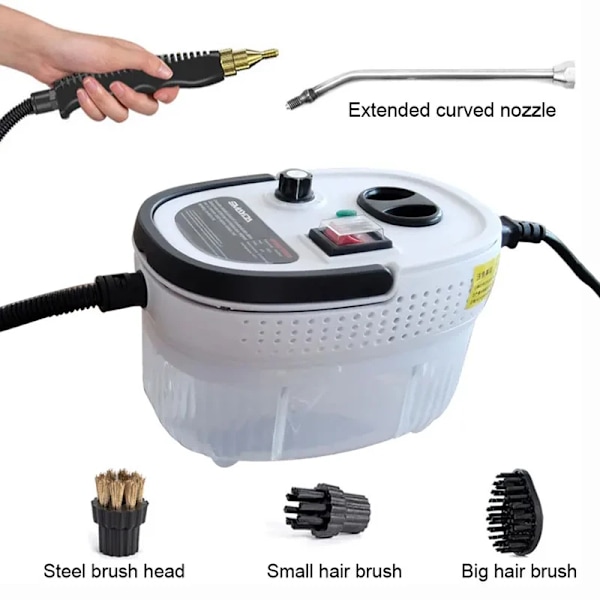 Steam Cleaner 2500W Høytrykk Damp Cleaner Håndholdt Høy Temperatur Damp Cleaner For Hjem Kjøkken Bad Bil  Rengjøring