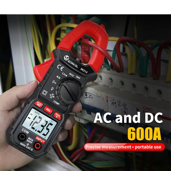 Digital Clamp Meter 600A Strøm True RMS Smart Plier amperemeter