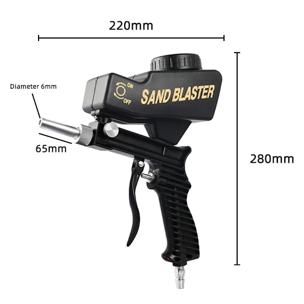 Bærbar Sand Blaster Maling Spray Maskine