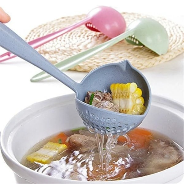 2 i 1 suppe ske langt håndtag ske kreativ ske si ske madlavningsværktøj