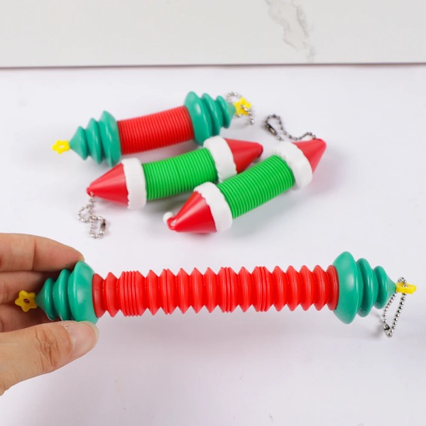 4 kpl joulu kuusi hattu  mini pop putket sensoriset lelut lapsille