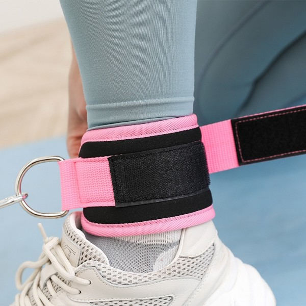 Fitness ankel stropper justerbar D-ring fod støtte manchetter
