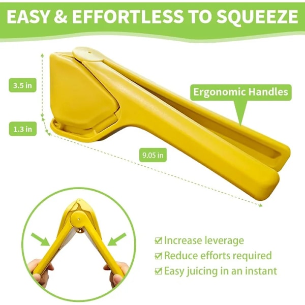 Maks Juice Ekstrasjon Sitron Lime Squeezer Enkel å bruke Flat Sitron Squeezer med Leverage