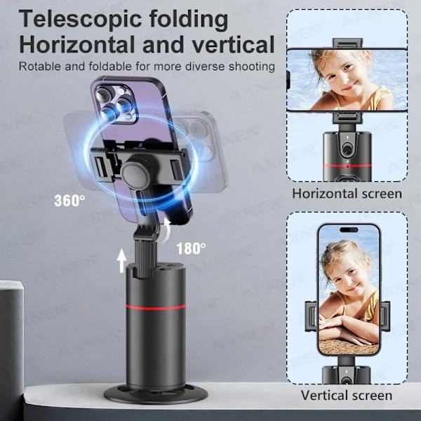 360 Rotasjon Oppfølging Gimbal Stabilisator Monopod
