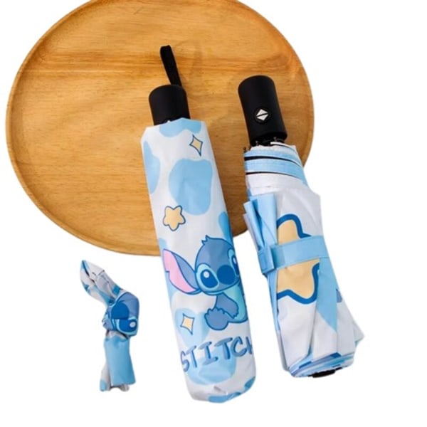 Stitch Sunumbrella Tecknad Paraply UV Protection 3 Folding portable solskydd