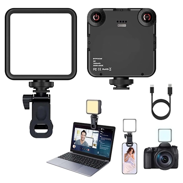 LED Klip Video Lys Bærbar Fotografi På kamera 3000K-6000K Tofarge Lighting Kald Sko For DSLR Kamera Videokamera