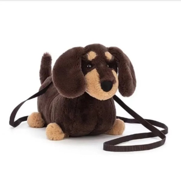 20cm gravhund hund skulder taske sød tegneserie plys dukke kawaii fluffy udstoppet legetøj håndtasker rygsæk