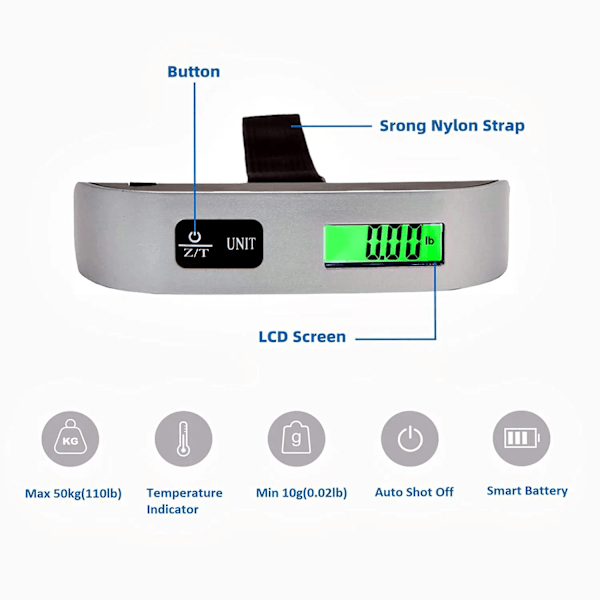 Bärbar Våg Digital LCD Display