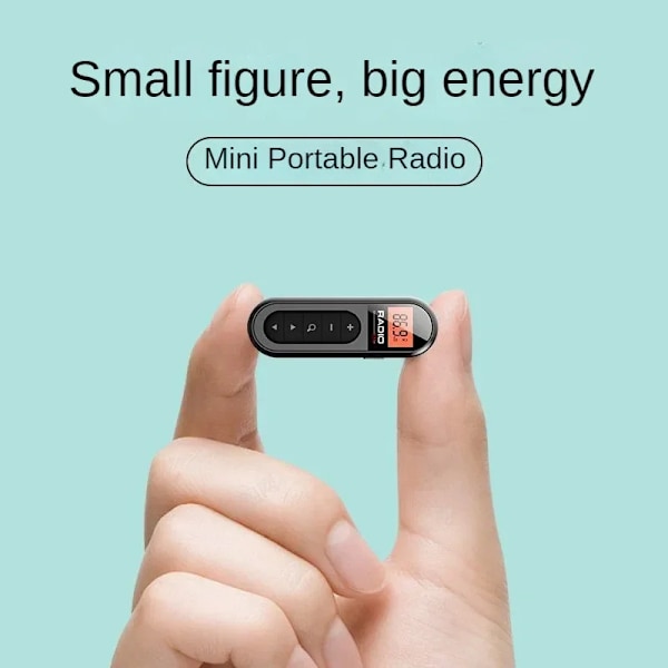 Mini Bærbar FM Radio Multifunksjonell Lomme Radio for Eldre Utendørs aktiviteter