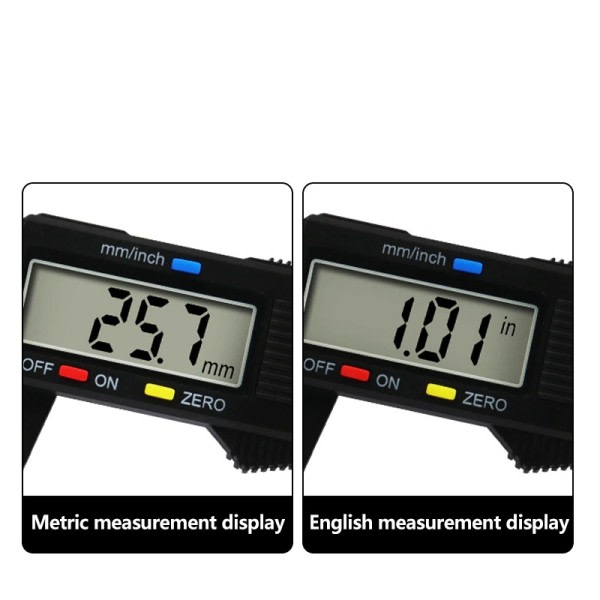 150 mm Elektronisk Digital Caliper Carbon Fiber Dial Vernier Caliper Gauge Mikrometer Måle Værktøj