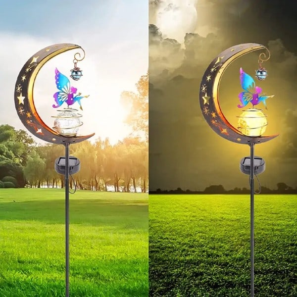 Eläin Keiju Kuu Aurinko Valo Nurmio Ulkona Ornamentti Luova Koriste Rauta Ontto Crack pallo lamppu