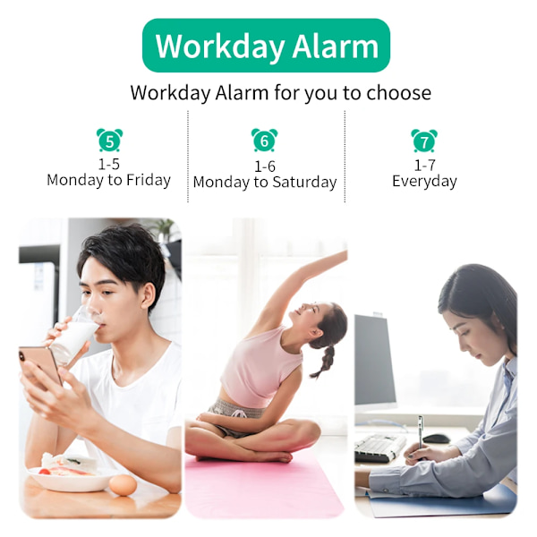 180° Arm Projektion Alarm Klocka med Tid Temperatur Digital Alarm Klocka Snooze Bord Klocka