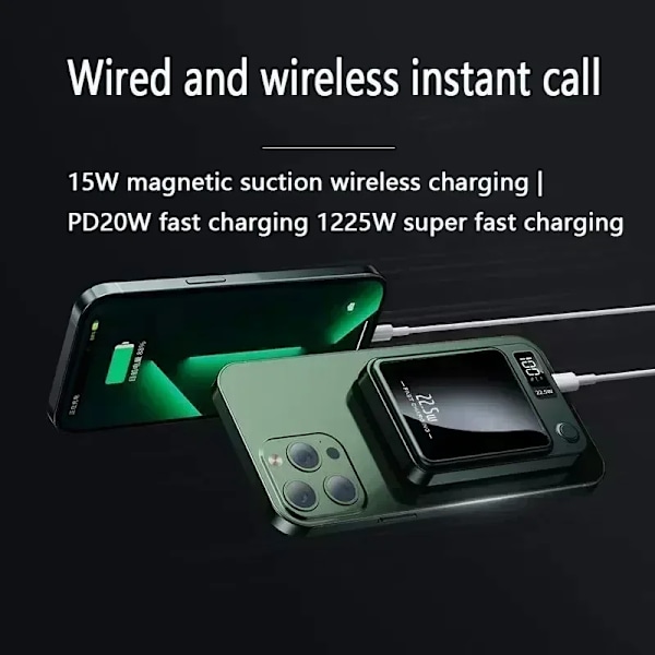 50000mAh magneettinen langaton laturi virta pankki nopea lataus IPhone  ja Samsungille