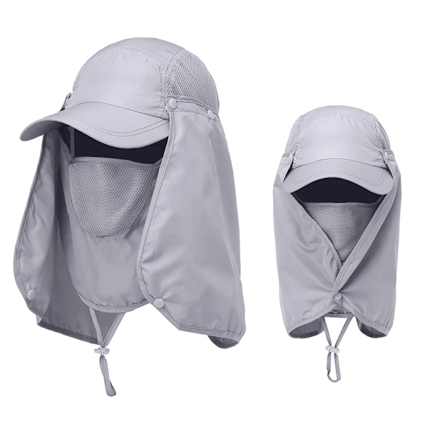 Fiske Hatt Utendørs Sport Turing Visor Hatt UV Beskyttelse Ansikt Nakke Dekke Fiske Sol Beskyttelse Hatt