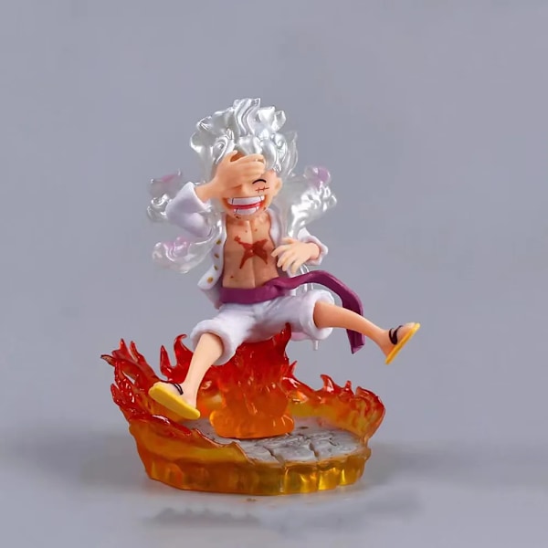 10 cm Mini One Piece Luffy Gear 5 Action Figur Nika Pojke Staty Anime Figurine Pvc Modell Doll