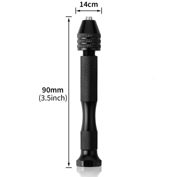 Håndbore boring hul aluminium legering mini mikro aluminium hånd bore med drejning chuck
